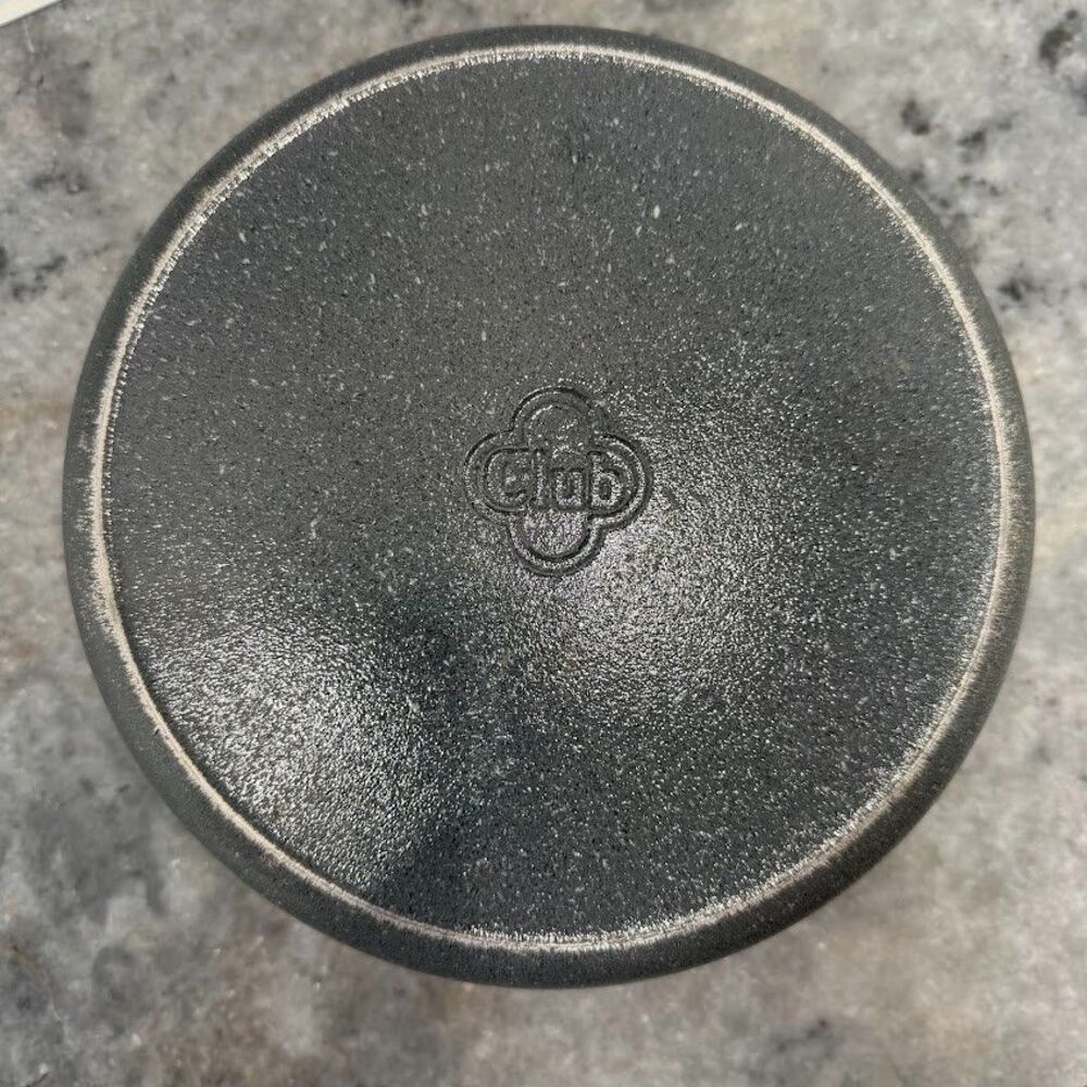 Vintage Speckled Blue Grey Club Cast Aluminum 4 Quart Pot